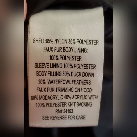 Calvin Klein Women's Black Long Duck Down Blend Winter Coat Size Medium - Picture 4 of 9